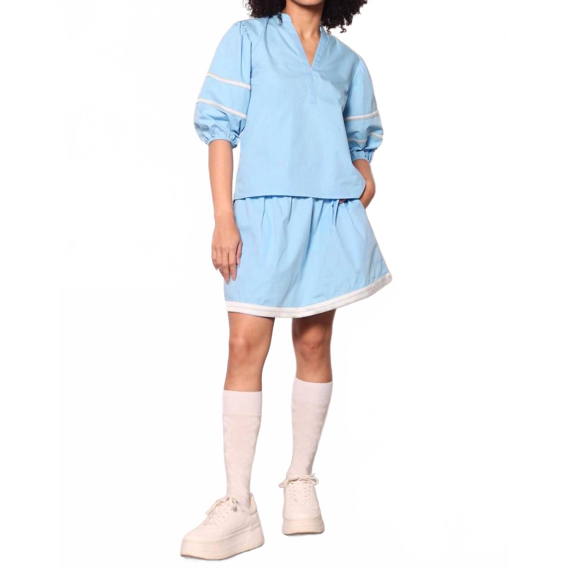 New Maude Vivante Noah Top In Carolina Blue